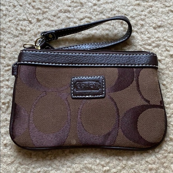 Coach Handbags - Dark Brown Coach Wristlet Coach Handbags - Dark Brown Coach Wristlet